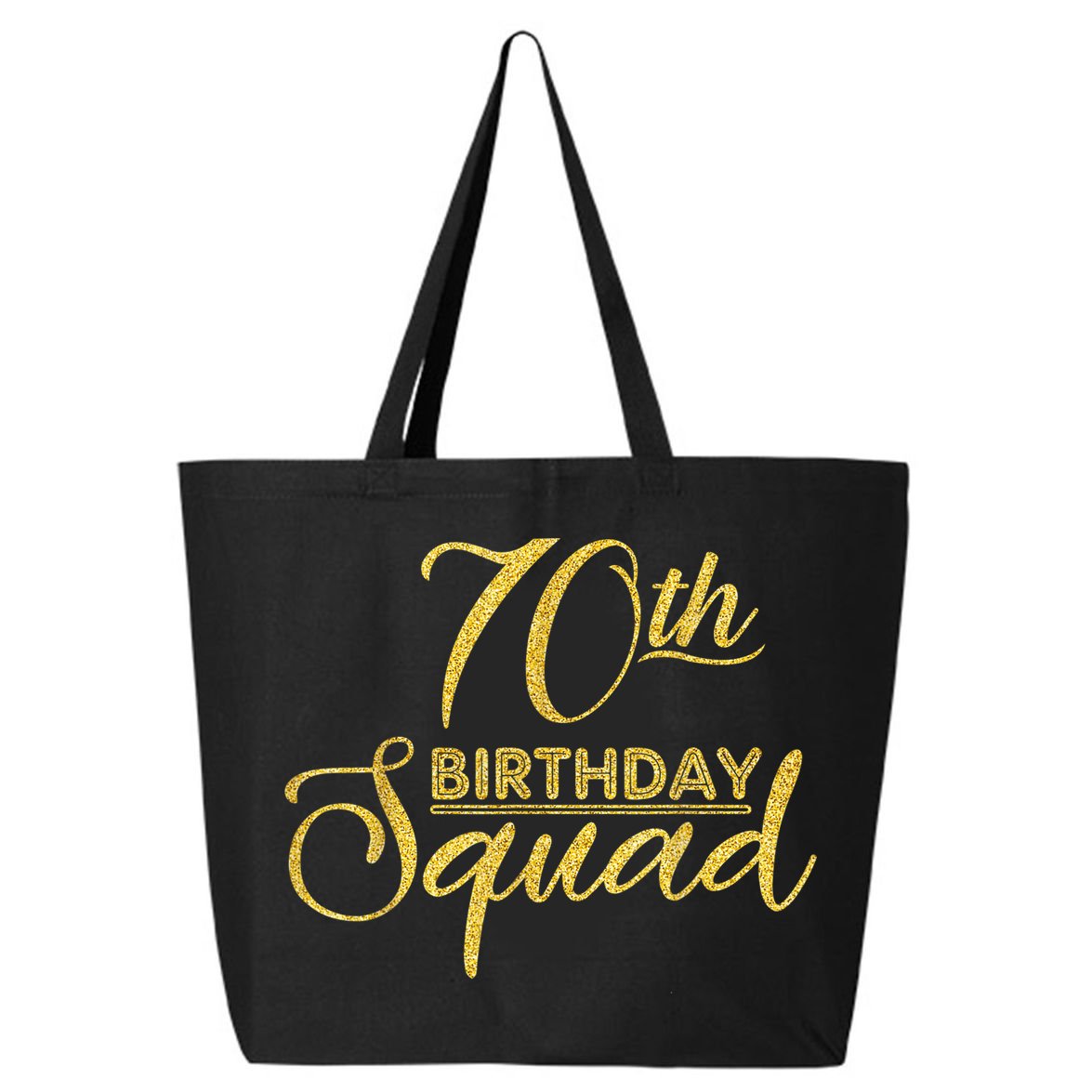 70th Birthday Squad Party Birthday Bday Yellow Gold Birthday 25L Jumbo Tote