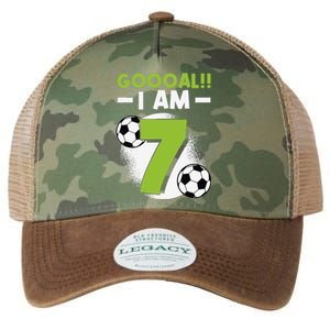 7th Birthday Soccer Themed Birthday Party 7 Years Old Legacy Tie Dye Trucker Hat