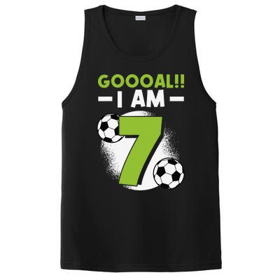 7th Birthday Soccer Themed Birthday Party 7 Years Old PosiCharge Competitor Tank