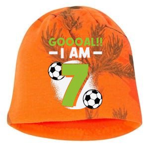 7th Birthday Soccer Themed Birthday Party 7 Years Old Kati - Camo Knit Beanie