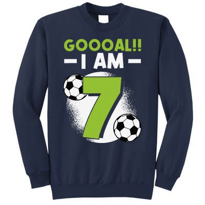 7th Birthday Soccer Themed Birthday Party 7 Years Old Sweatshirt