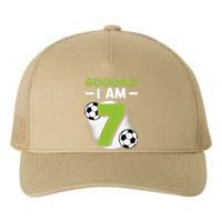 7th Birthday Soccer Themed Birthday Party 7 Years Old Yupoong Adult 5-Panel Trucker Hat