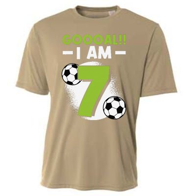 7th Birthday Soccer Themed Birthday Party 7 Years Old Cooling Performance Crew T-Shirt