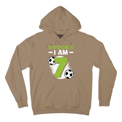 7th Birthday Soccer Themed Birthday Party 7 Years Old Hoodie