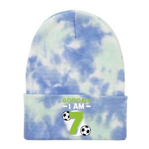 7th Birthday Soccer Themed Birthday Party 7 Years Old Tie Dye 12in Knit Beanie