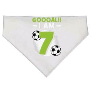 7th Birthday Soccer Themed Birthday Party 7 Years Old USA-Made Doggie Bandana