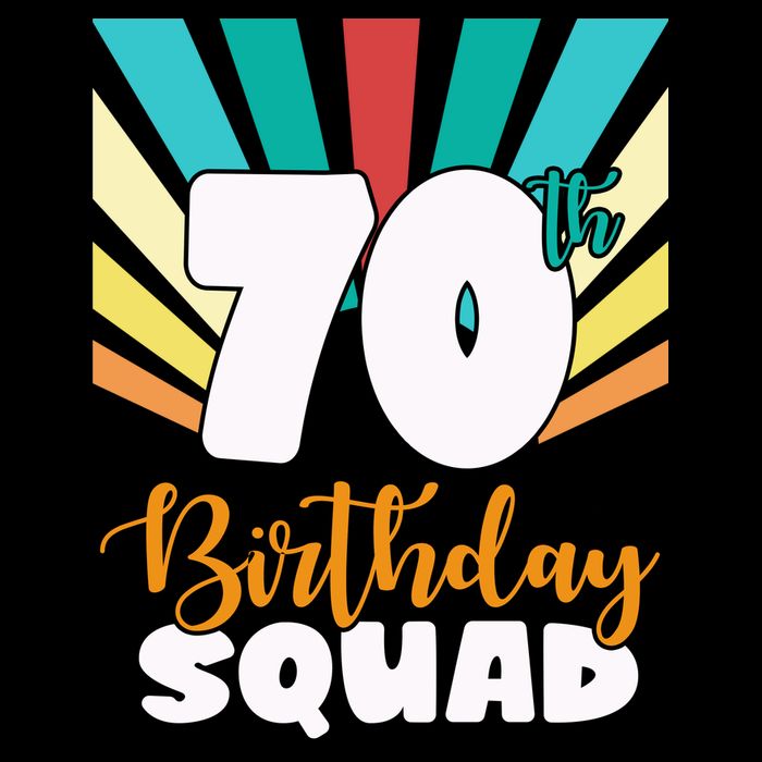 70th Birthday Squad 70 Years Old Backpack