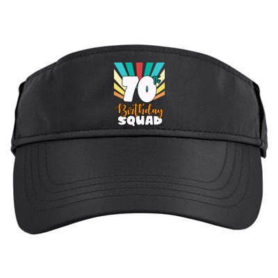 70th Birthday Squad 70 Years Old Adult Drive Performance Visor