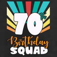 70th Birthday Squad 70 Years Old Adult Drive Performance Visor