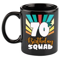 70th Birthday Squad 70 Years Old 11oz C Handle Ceramic Mug