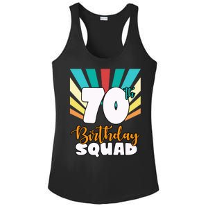 70th Birthday Squad 70 Years Old Ladies PosiCharge Competitor Racerback Tank