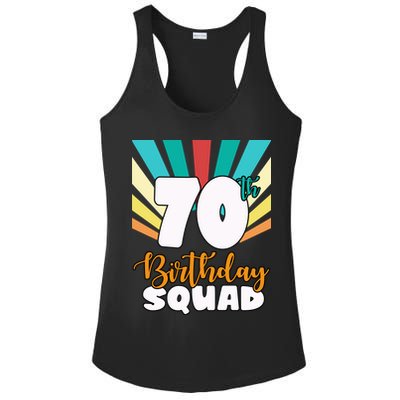 70th Birthday Squad 70 Years Old Ladies PosiCharge Competitor Racerback Tank