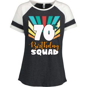 70th Birthday Squad 70 Years Old Enza Ladies Jersey Colorblock Tee