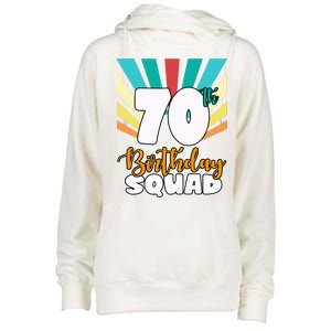 70th Birthday Squad 70 Years Old Womens Funnel Neck Pullover Hood