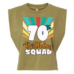 70th Birthday Squad 70 Years Old Garment-Dyed Women's Muscle Tee