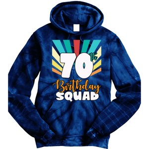 70th Birthday Squad 70 Years Old Tie Dye Hoodie