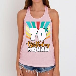 70th Birthday Squad 70 Years Old Women's Knotted Racerback Tank