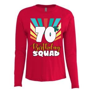 70th Birthday Squad 70 Years Old Womens Cotton Relaxed Long Sleeve T-Shirt