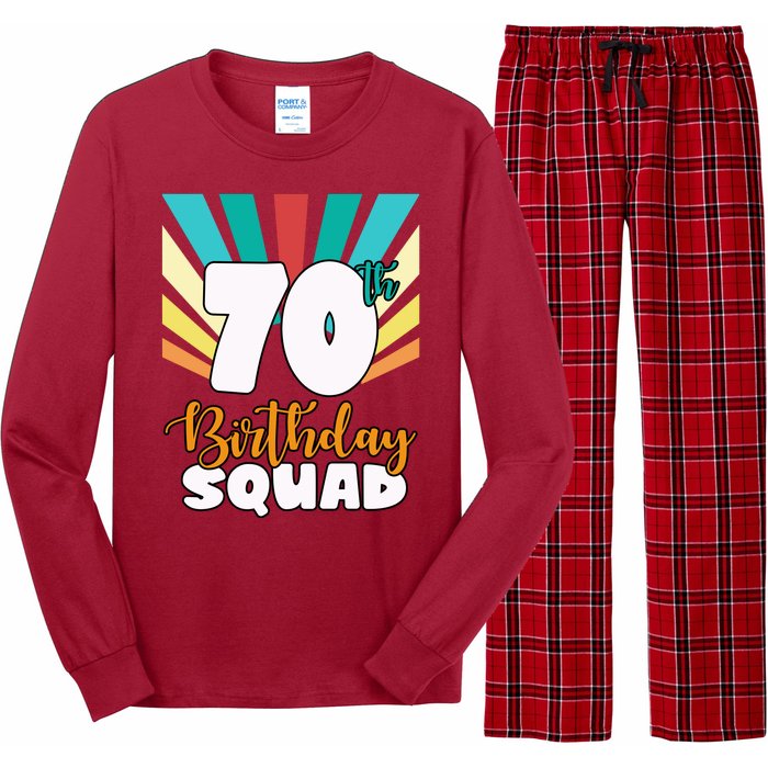 70th Birthday Squad 70 Years Old Long Sleeve Pajama Set