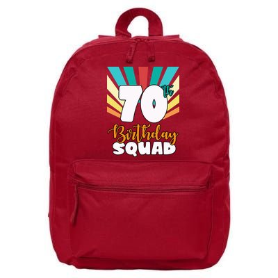 70th Birthday Squad 70 Years Old 16 in Basic Backpack