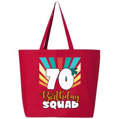 70th Birthday Squad 70 Years Old 25L Jumbo Tote