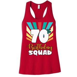 70th Birthday Squad 70 Years Old Women's Racerback Tank