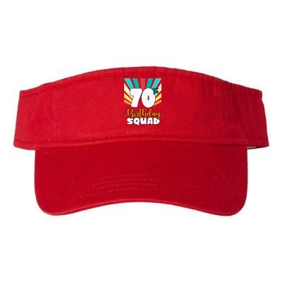 70th Birthday Squad 70 Years Old Visor