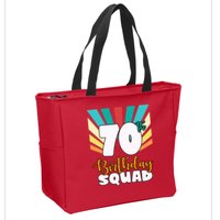 70th Birthday Squad 70 Years Old Zip Tote Bag
