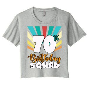 70th Birthday Squad 70 Years Old Women's Crop Top Tee