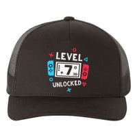  7th Birthday Shirt  Level 7 Unlocked Video Game Party Yupoong Adult 5-Panel Trucker Hat