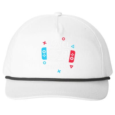  7th Birthday Shirt  Level 7 Unlocked Video Game Party Snapback Five-Panel Rope Hat