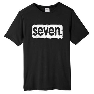 7th Birthday Seven 7 Year Old Birthday Tall Fusion ChromaSoft Performance T-Shirt