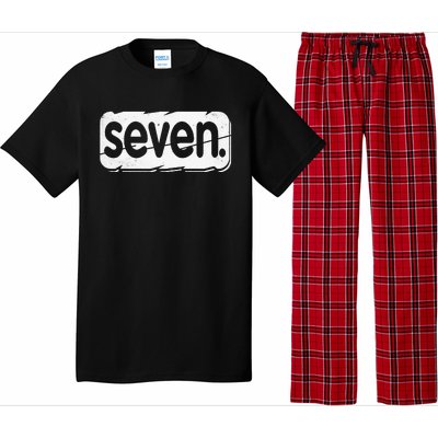 7th Birthday Seven 7 Year Old Birthday Pajama Set