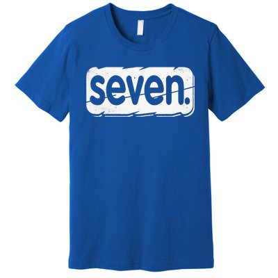 7th Birthday Seven 7 Year Old Birthday Premium T-Shirt