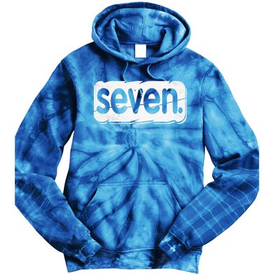 7th Birthday Seven 7 Year Old Birthday Tie Dye Hoodie