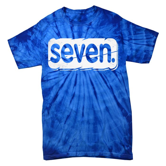 7th Birthday Seven 7 Year Old Birthday Tie-Dye T-Shirt