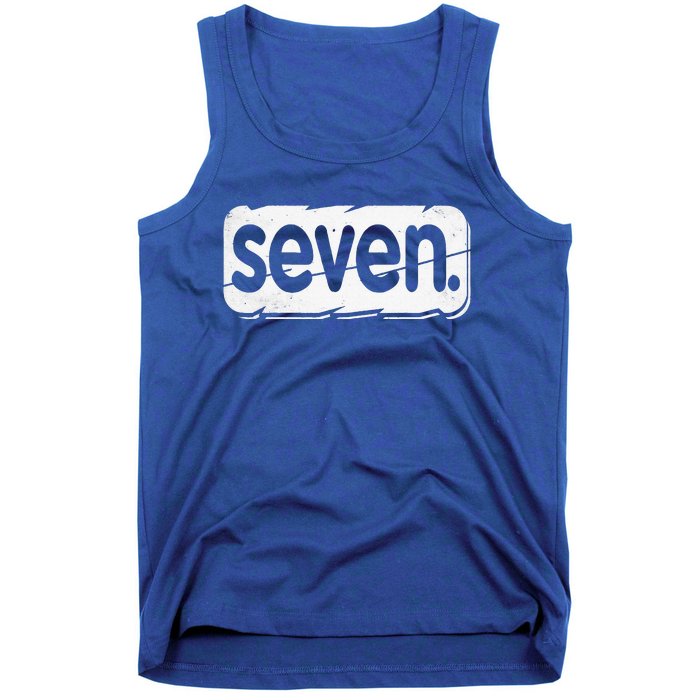 7th Birthday Seven 7 Year Old Birthday Tank Top