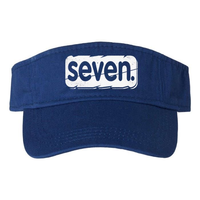 7th Birthday Seven 7 Year Old Birthday Valucap Bio-Washed Visor