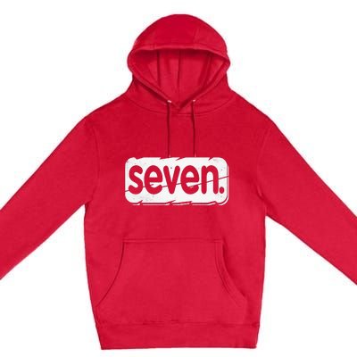 7th Birthday Seven 7 Year Old Birthday Premium Pullover Hoodie