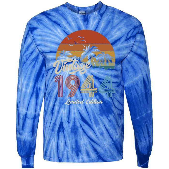 79th Birthday Vintage Limited Edition 1944 Tie-Dye Long Sleeve Shirt