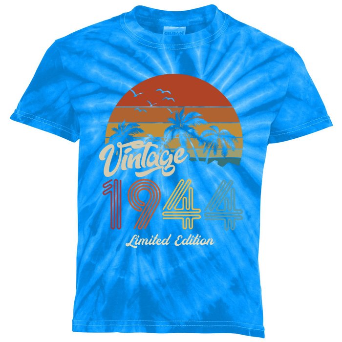 79th Birthday Vintage Limited Edition 1944 Kids Tie-Dye T-Shirt