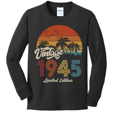 78th Birthday Vintage Limited Edition 1945 Kids Long Sleeve Shirt