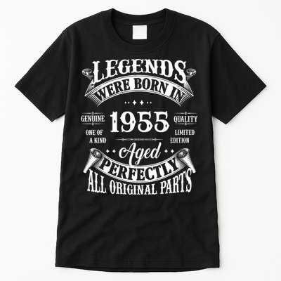 70th Birthday Vintage Legends Born In 1955 70 Years Old Tall T-Shirt