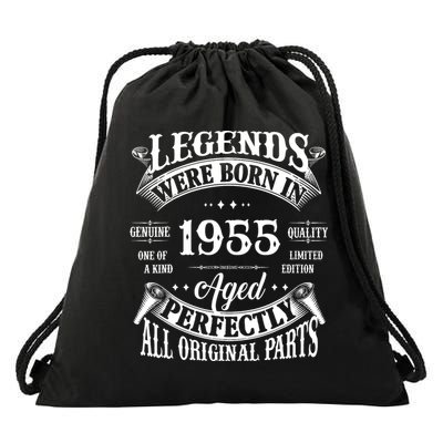 70th Birthday Vintage Legends Born In 1955 70 Years Old Drawstring Bag