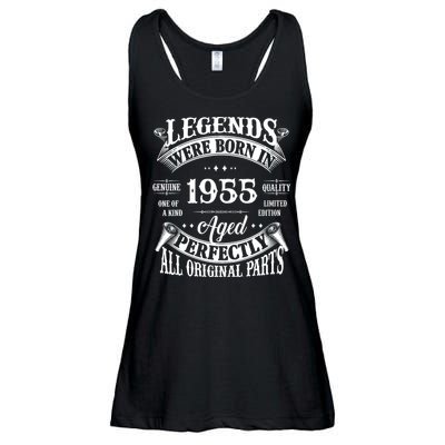 70th Birthday Vintage Legends Born In 1955 70 Years Old Ladies Essential Flowy Tank