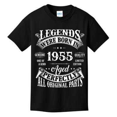 70th Birthday Vintage Legends Born In 1955 70 Years Old Kids T-Shirt