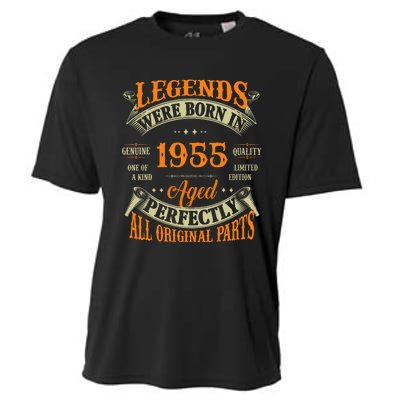 70th Birthday Vintage Legends Born In 1955 70 Years Old Cooling Performance Crew T-Shirt