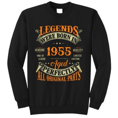 70th Birthday Vintage Legends Born In 1955 70 Years Old Sweatshirt