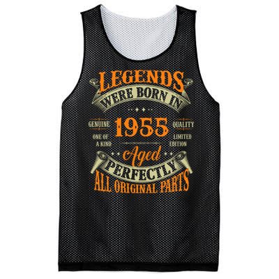 70th Birthday Vintage Legends Born In 1955 70 Years Old Mesh Reversible Basketball Jersey Tank