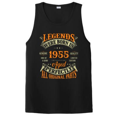 70th Birthday Vintage Legends Born In 1955 70 Years Old PosiCharge Competitor Tank